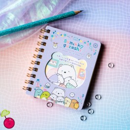 Petit carnet Sumikko Gurashi  - Shirokuma visite sa famille -  Mauve