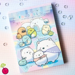 Bloc notes illustré Sumikko Gurashi  - Shirokuma visite sa famille