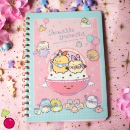 Carnet à spirales Sumikko Gurashi - Ebi Idol - Rose et bleu