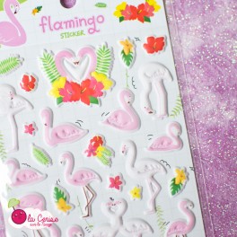 Stickers puffy Flamingo (2)